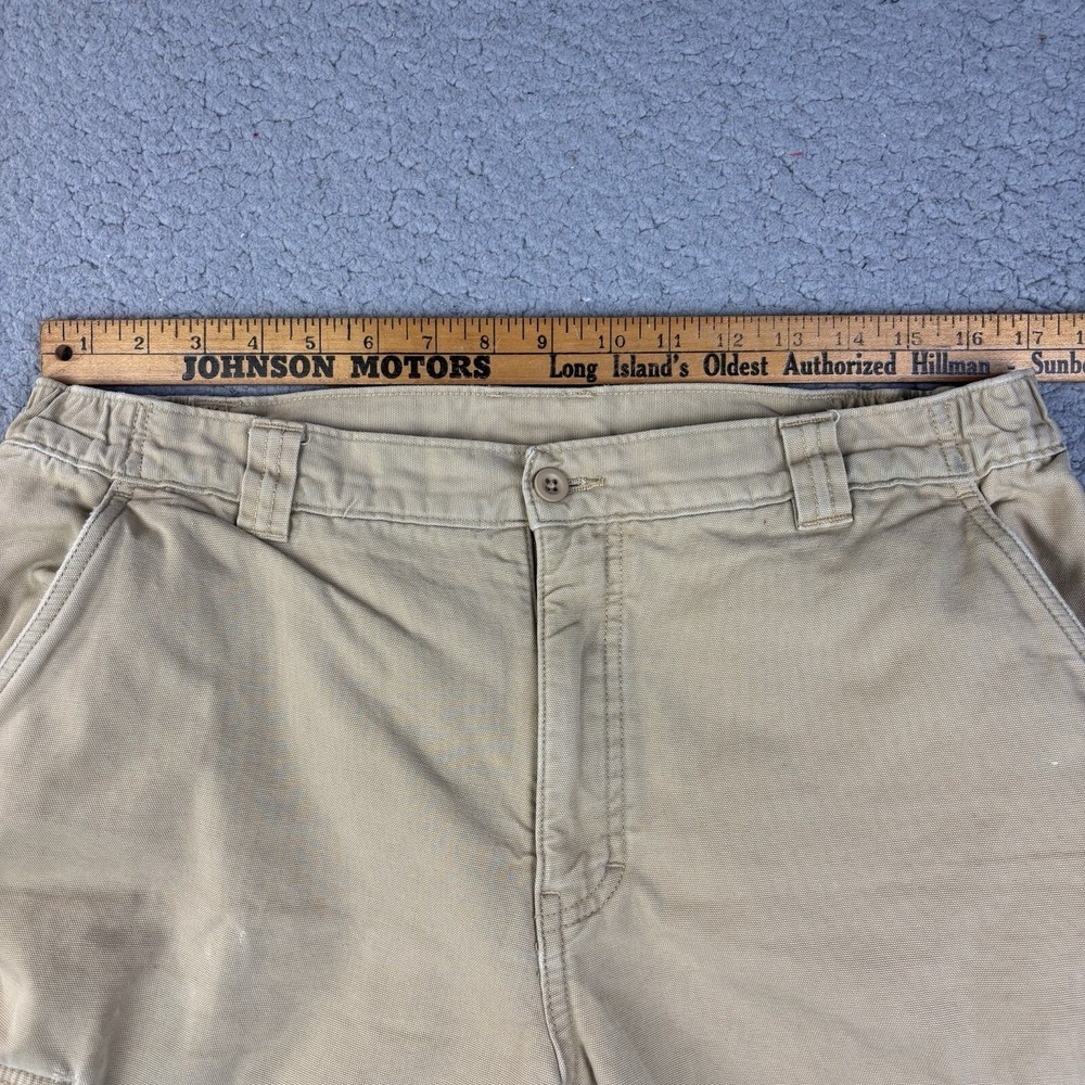 L.L.Bean Fleece Lined Cargo‎ Pants Mens 35x32 (34x31) Comfort Waist Distressed - Picture 12 of 16